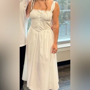 White Corset A-Line Dress